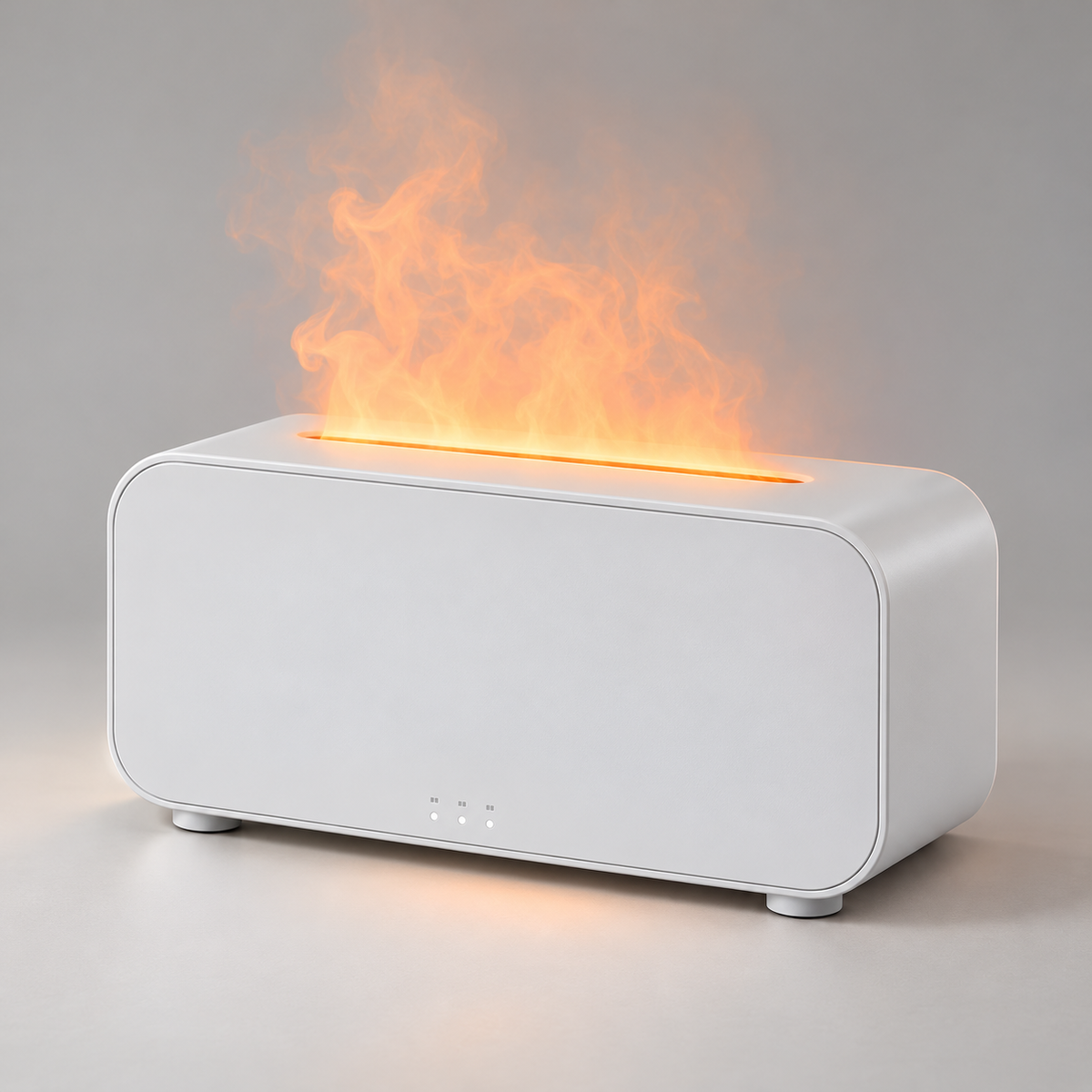 Visualisation d’AVENOR Mini blanc avec brume éclairée orange.